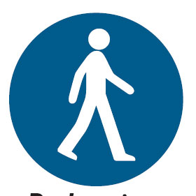 International Labels - Pedestrian Route Picto