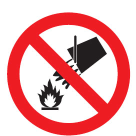 International Labels - Don'T Extinguish With Water Picto