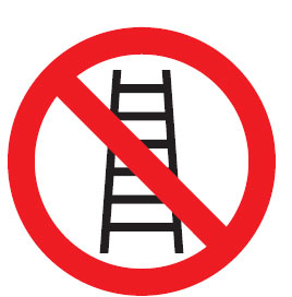 International Pictograms - Don't Use Ladder Picto