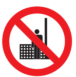 International Pictograms - No People On Hoist Picto