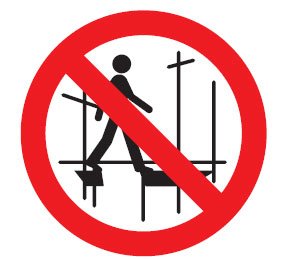 International Pictograms - Don'T Use Scaffold Picto