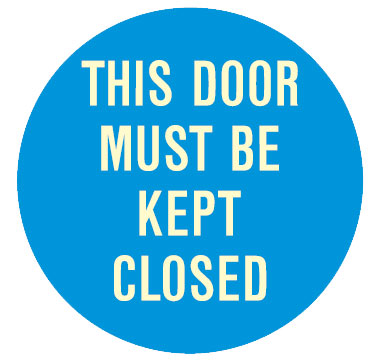 Kitchen & Food Safety Signs - This Door Must Be Kept Closed