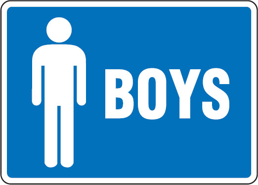 Restroom & Lunchroom Signs - Boys