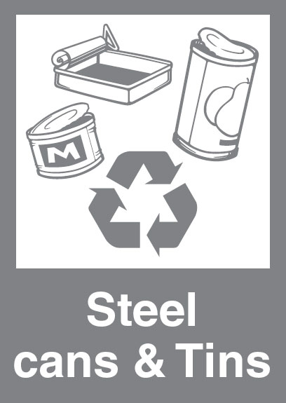Recycling Signs - Steel Cans & Tins