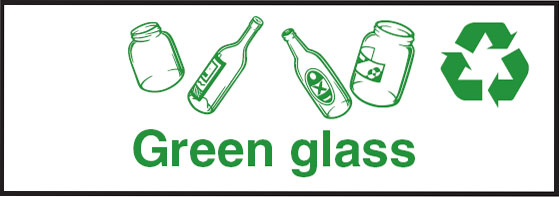 Recycling Signs - Green Glass