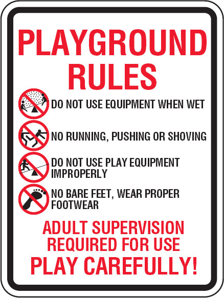 Park & Playground Signs - Playground Rules