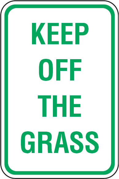 Park & Playground Signs - Keep Off The Grass