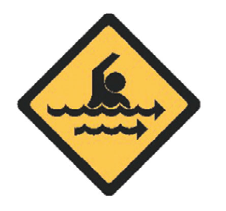 Water Safety Signs -Aussie - Strong Currents Picto