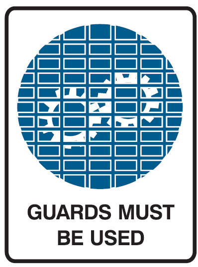 Small Graphic Labels - Guards Must Be Used
