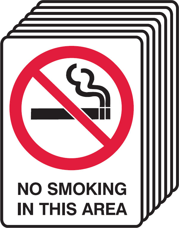 7 Pack Safety Signs  - No Smoking In This Area