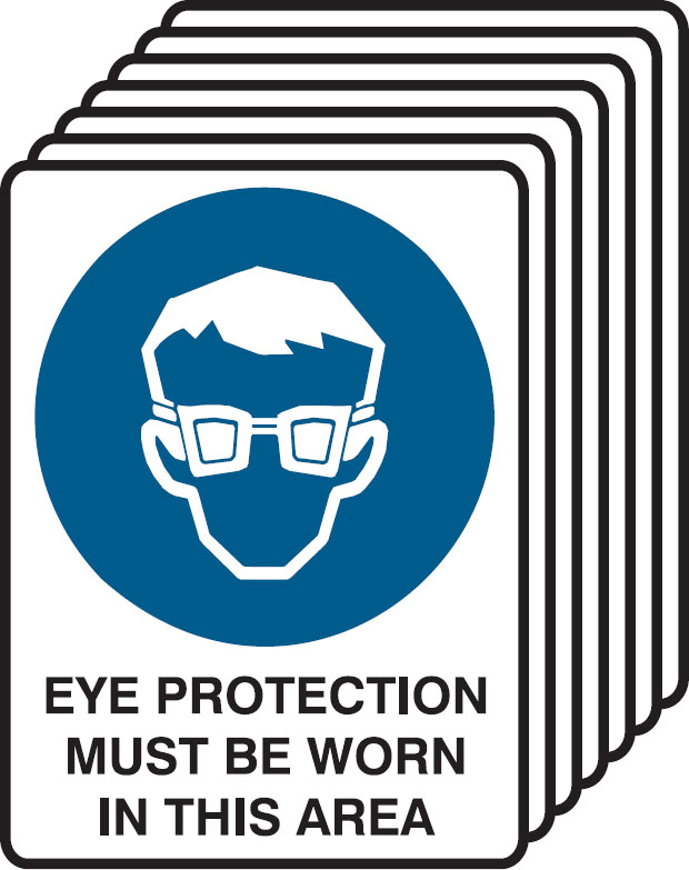 7 Pack Safety Signs  - Eye Protection Must Be Worn