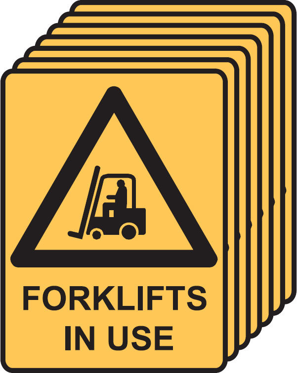 7 Pack Safety Signs  - Forklifts In Use