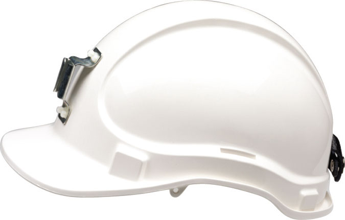 3M Miners Hats & Metal Lamp Bracket Hats - White