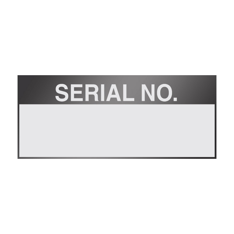 Self Debossing Foil Write On Labels - Serial No, 38 x 15mm, 350 Labels Per Pack