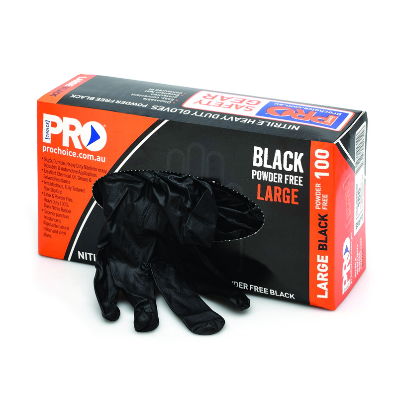 Extra Heavy Duty Nitrile Disposable Gloves, X Large