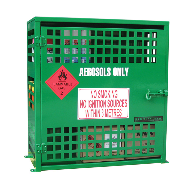 Paint Spray Can Aerosol Storage Cage 180 Can Capacity Green