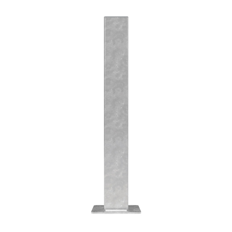 Bollard Fixed Heavy Duty Square Surface Mount 1200mm x 150mm Galvanised
