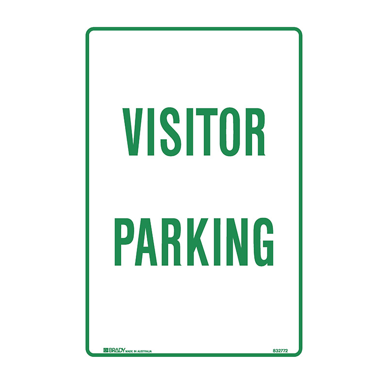 Parking Control Sign - Visitor Parking - 300x450mm C2 ALUM