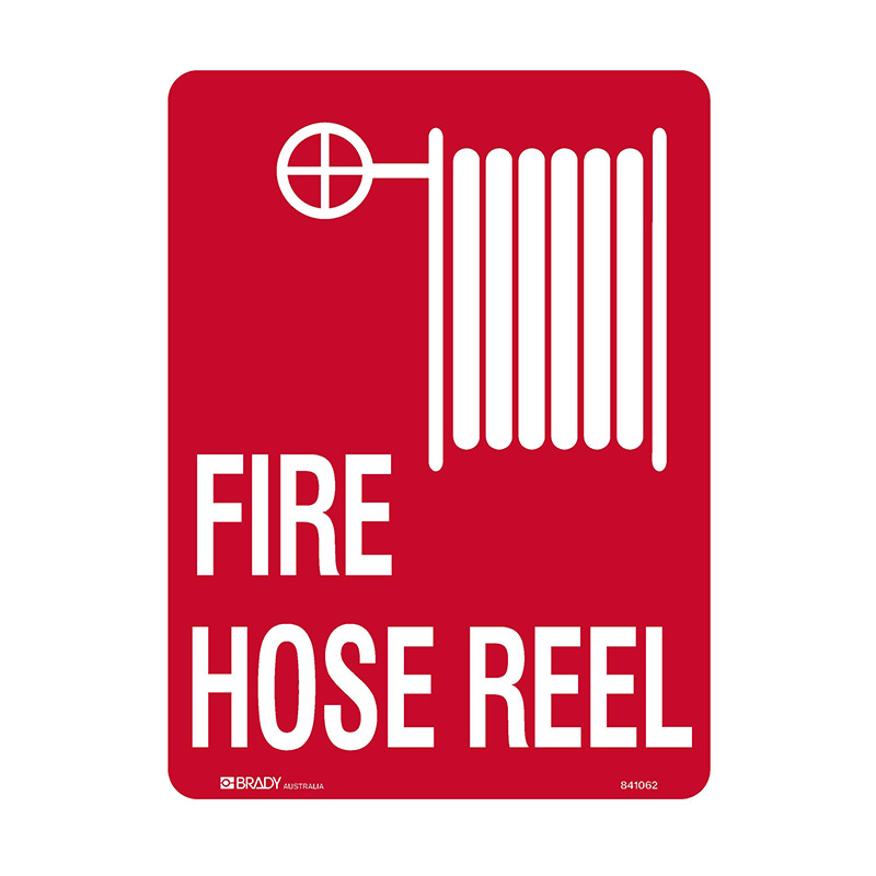 Fire Safety Sign - Fire Hose Reel (with Picto) - 300x450mm POLY