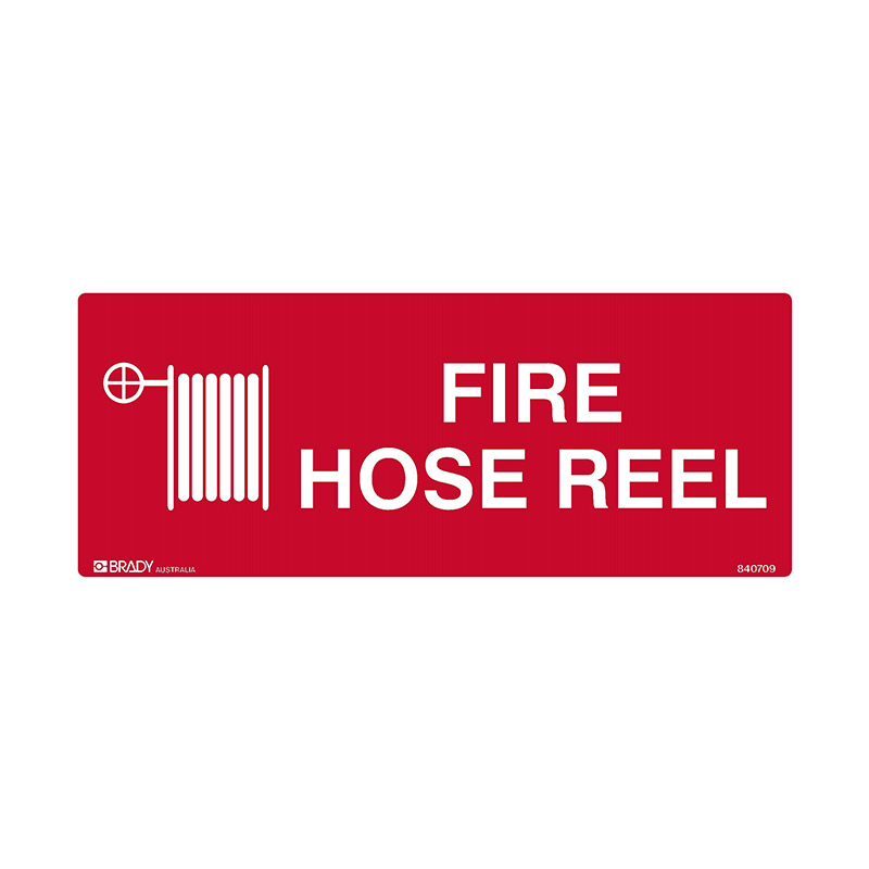 Fire Safety Sign - Fire Hose Reel (with Picto) - 300x125mm SS