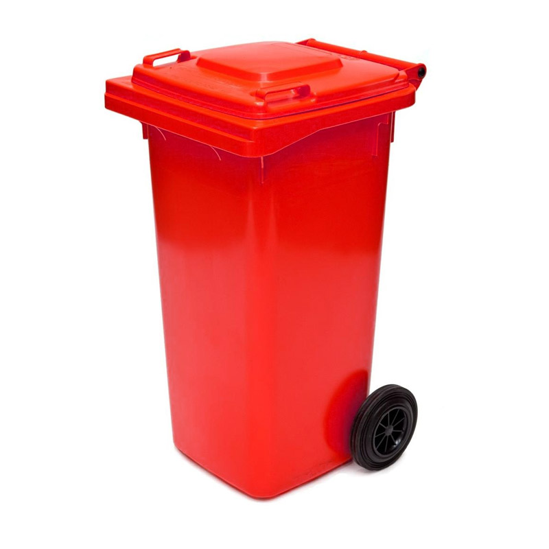 Sulo Wheelie Rubbish Bin Red 120L