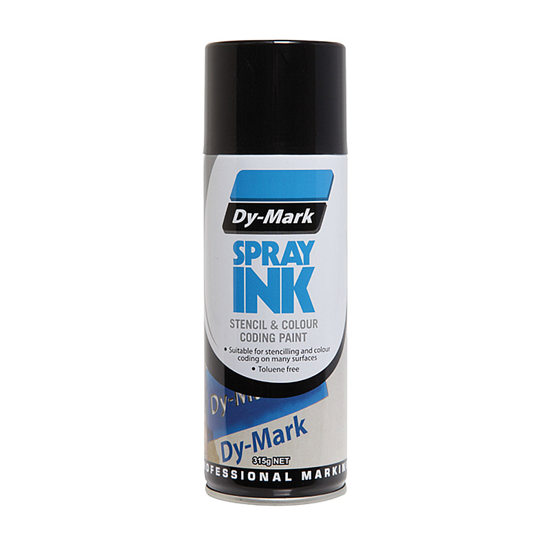 DY-Mark Stencil & Colour Coding  Spray Ink - Black