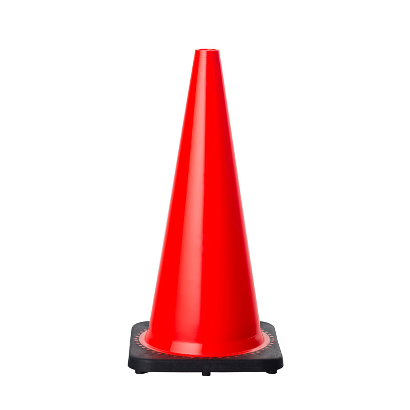 Traffic Control Cone with Rubber Base 710mm Orange