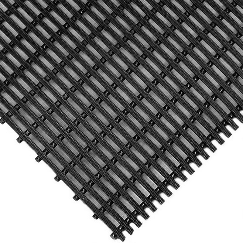 Solid PVC Wet Area Industrial Mat 0.9 x 12m Black