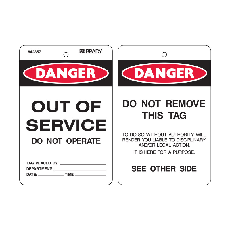 Economy Safety Tags Out Of Service