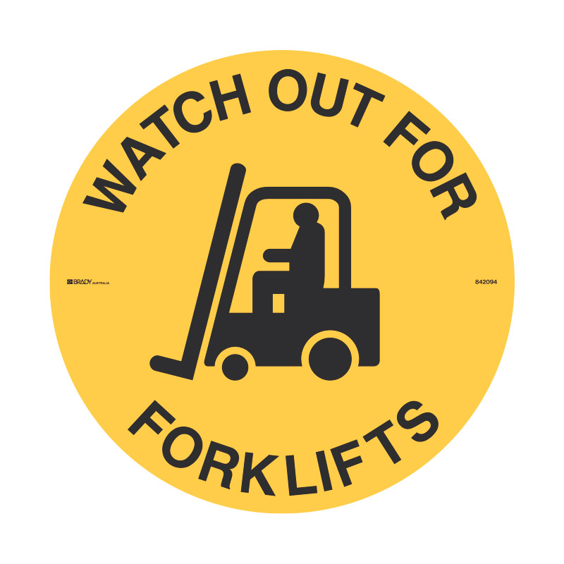 Safety Floor Marker - Watch Out For Forklifts