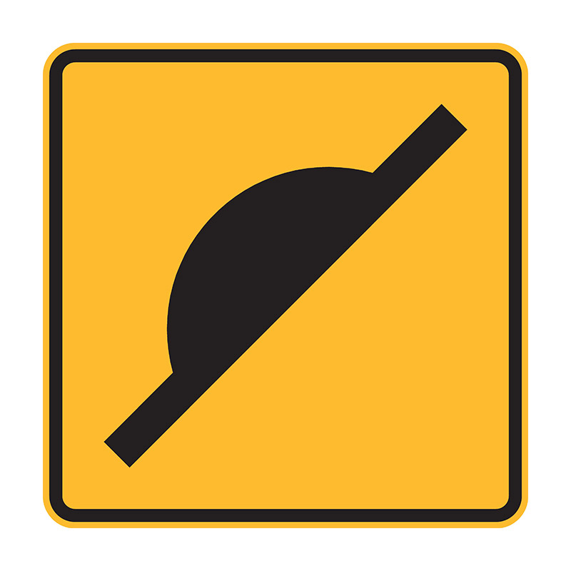 Warning Road Signs - W5-10 Speed Hump (Symbolic) - 600x600mm C1 ALUM