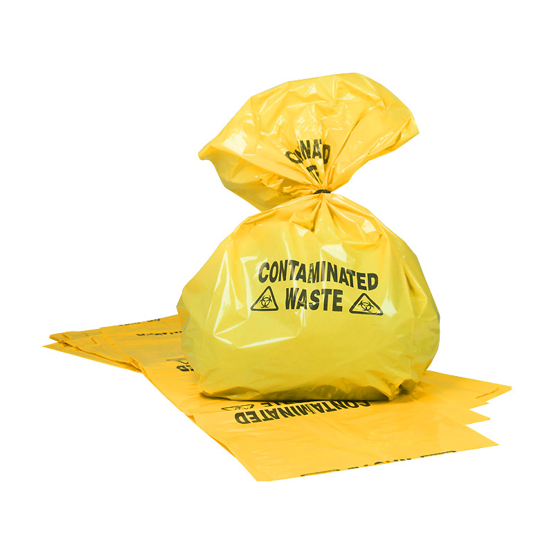 Clinical Contaminated Waste Plastic Bag Disposable, 380 (W) x 940mm (H), 120L, Pack of 10