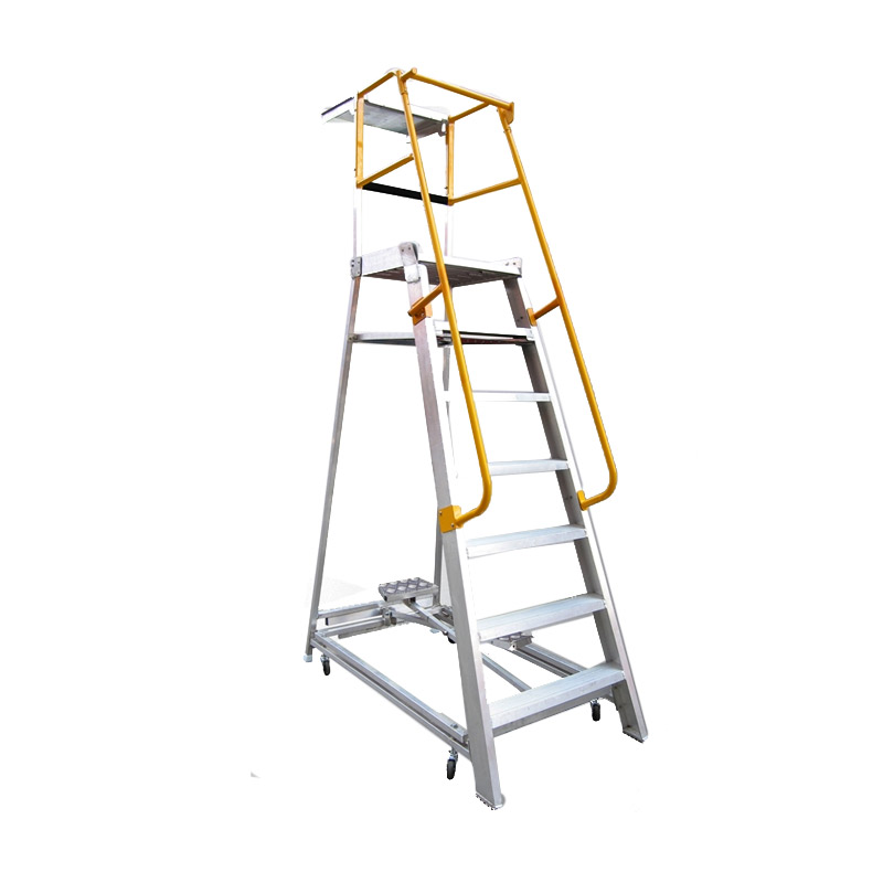 Gorilla Order Picker Industrial Platform Ladder 200kg 2.1m