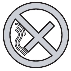 Frosted Window Transfer No Smoking Symbol