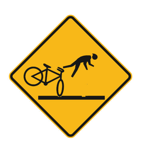 Bicycle Path Sign - Hazard Symbol