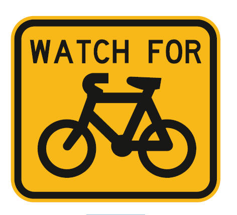 Bicycle Path Sign - Watch for Bicycles
