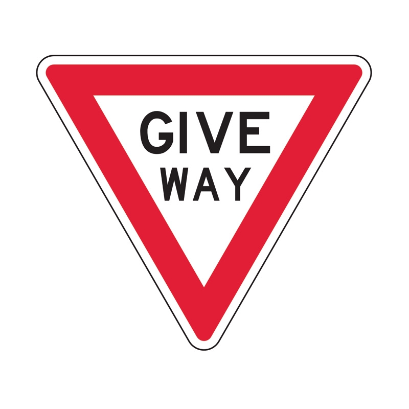 Bicycle Sign - Give Way