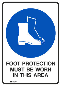 Toughwash® Mandatory Signs - Foot Protection Must Be Worn In This Area