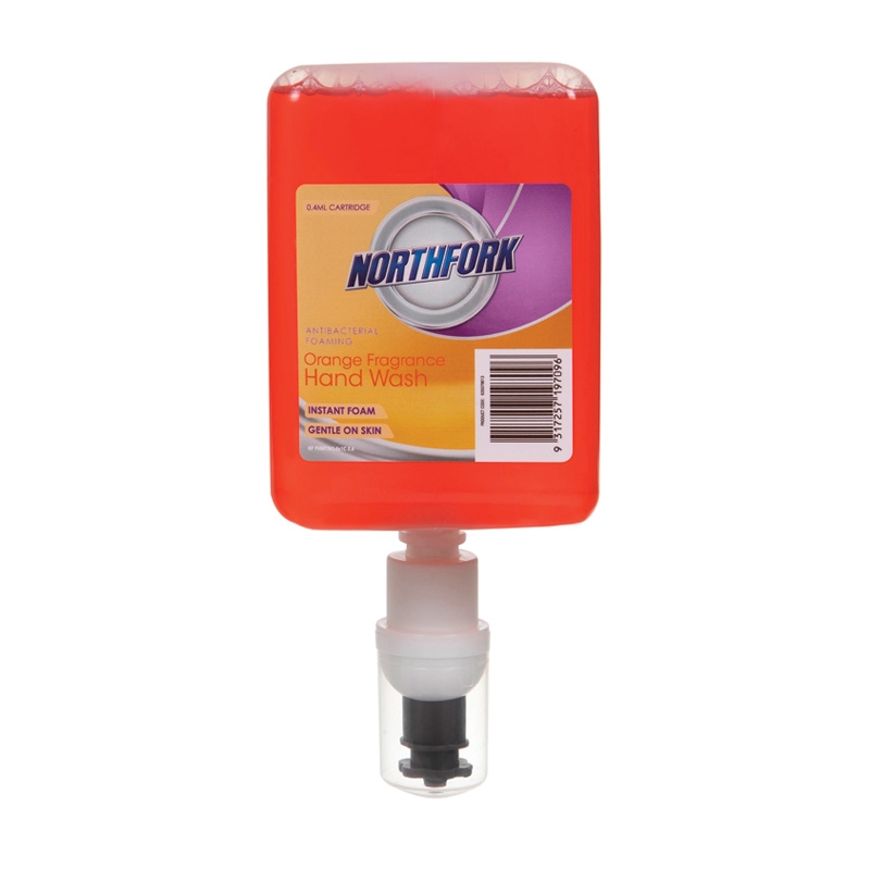 Northfork Foaming Hand Wash Soap Anti-Bacterial Refill Cartridge 1000ml 1/Pk Orange