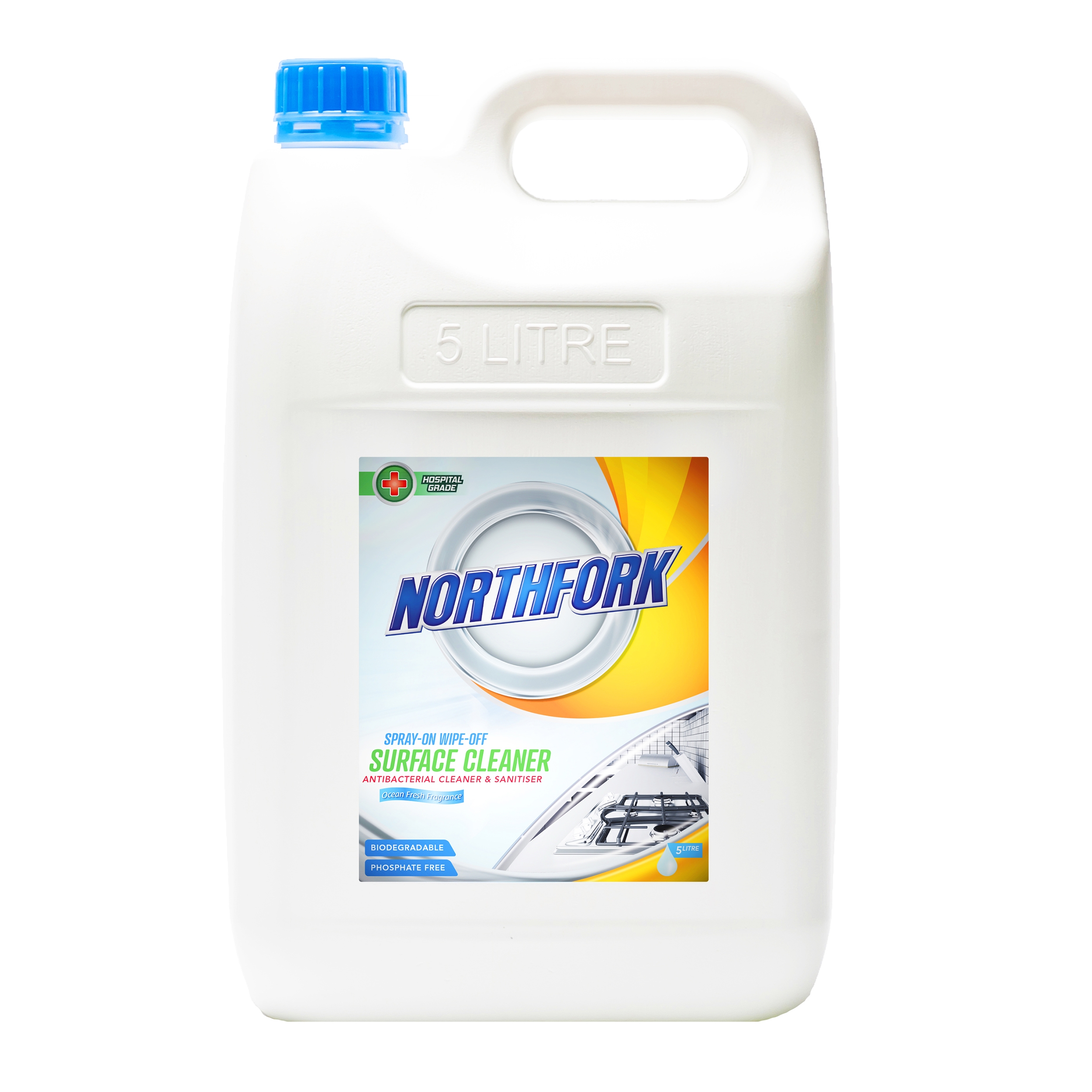 Northfork Spray On Wipe Off Surface Cleaner & Sanitiser - 5L