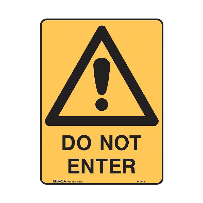 A4 Warning Sign - Do Not Enter, Polypropylene