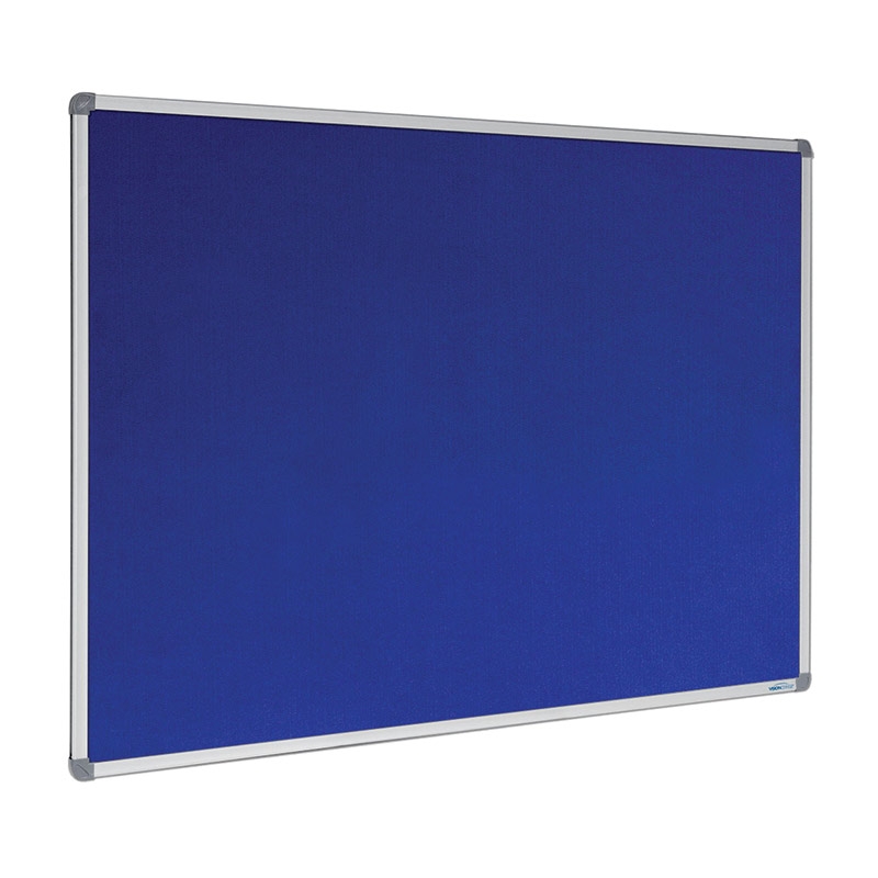 Visionchart Felt Pinboard Blue - 1200 x 900mm