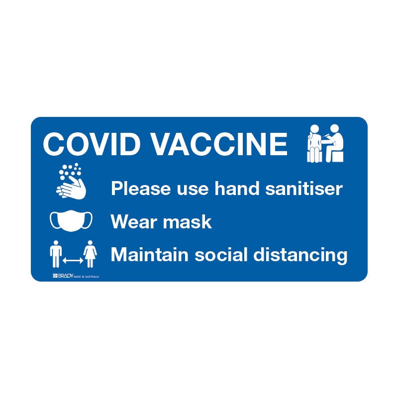 Covid Vaccine Floor Marker, 200 x 400mm
