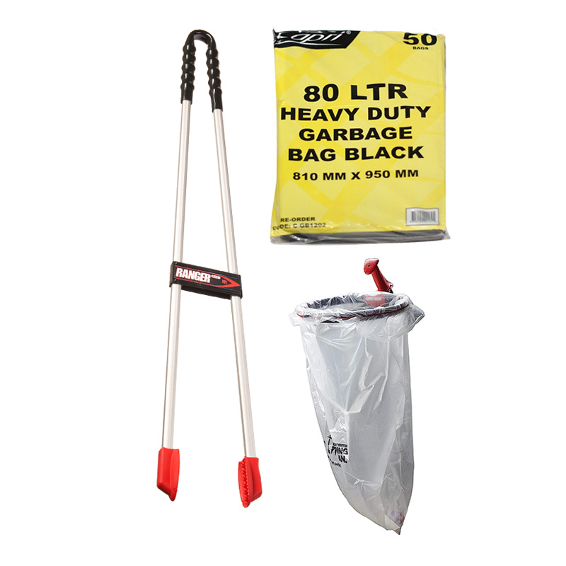 Helping Hand Rubbish Pick Up Kit - 850mm (L) Tongs