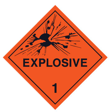 Dangerous Goods Placard - Explosive 1