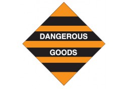 Dangerous Goods Polypropylene Placard 250mm x 250mm