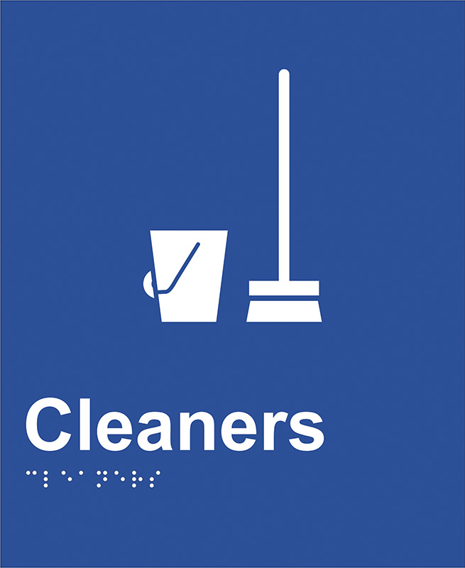 Braille Sign - Cleaners, 220 x 180 mm