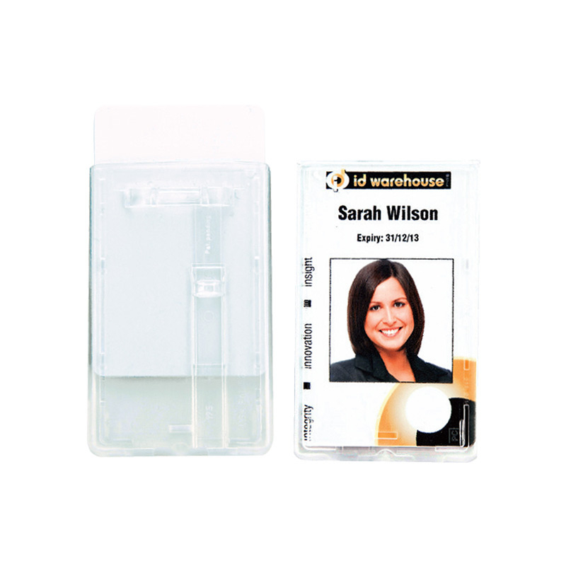 Rigid Slide Release Card Holder, Portrait, Standard Size, Pack 10