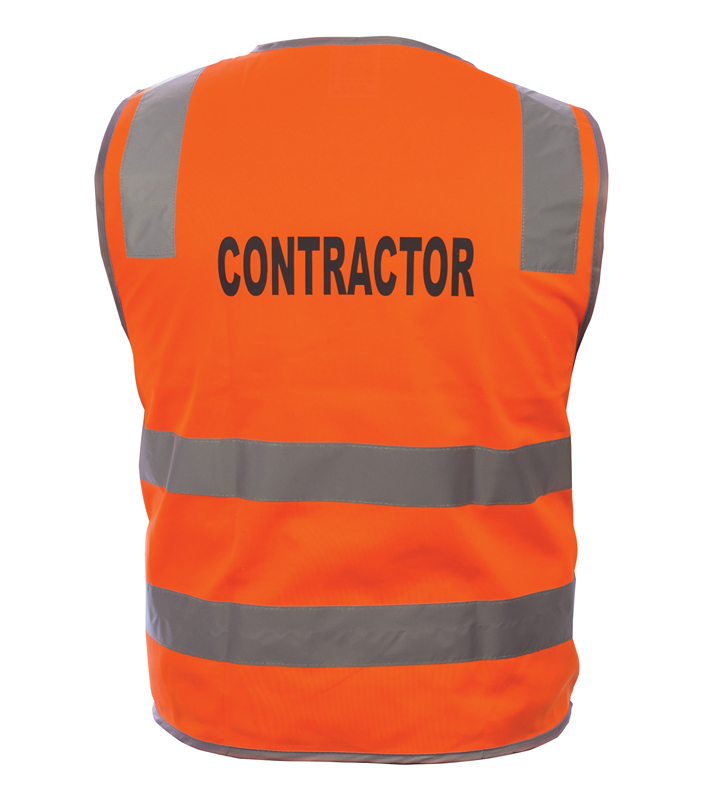 Pre-Printed Safety Vests - Contractor