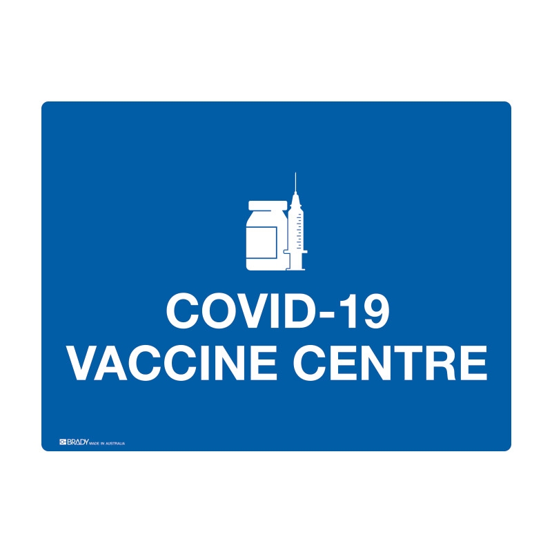 COVID-19 Vaccine Centre Sign - 300X225 POLY